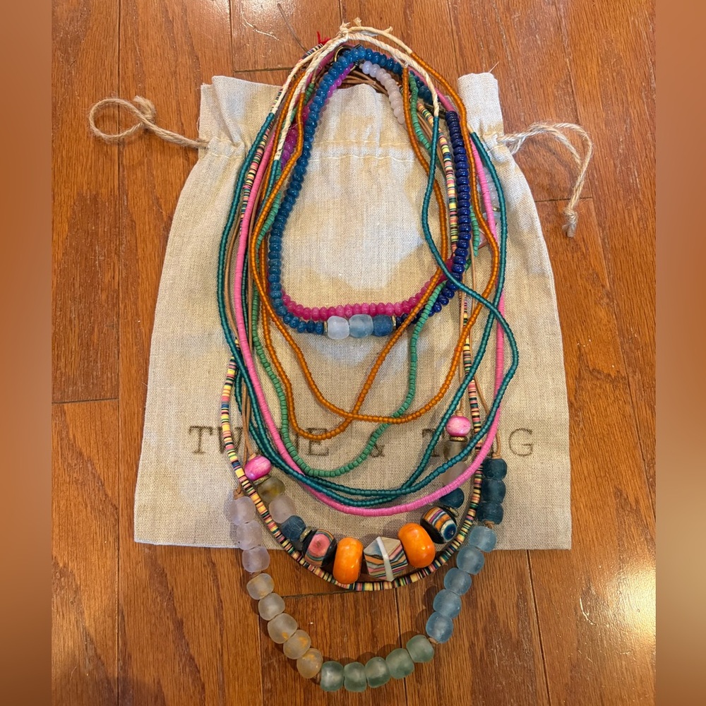 Multicolor Layered Beaded Necklace by Twine & Twig - Picture 2 of 7